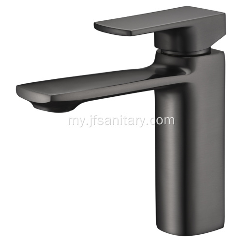 မီးခိုးရောင်အရောင်နှင့်အတူကြေးဝါ Basin faucet